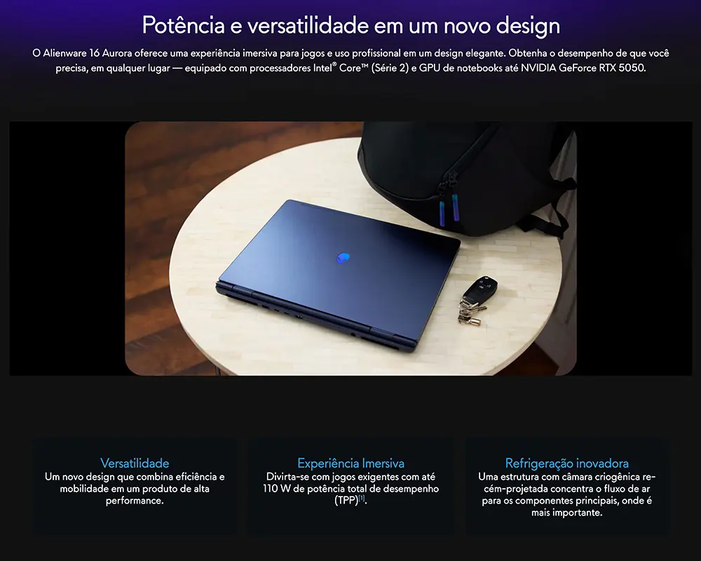 Notebook Gamer Dell Alienware C7 16gb Rtx 4050 W11 - A35 - Imagem 8