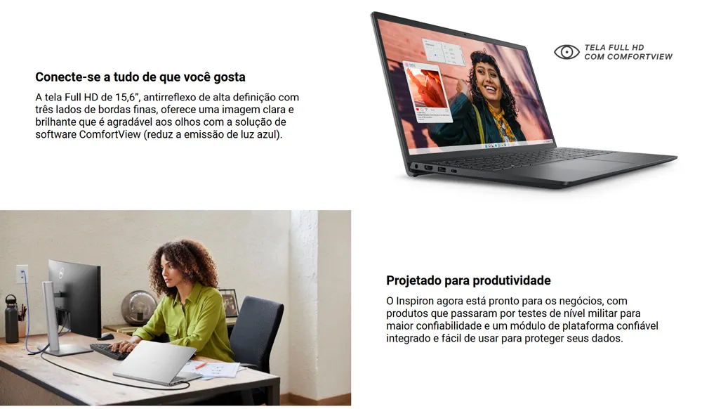 Notebook Dell Inspiron I15-i1300-a60p 15.6 I5 16gb 1tb W11 Preto - Imagem 12