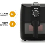 Fritadeira Air fryer philco 4l redstone 1500w paf40a Cor Preto