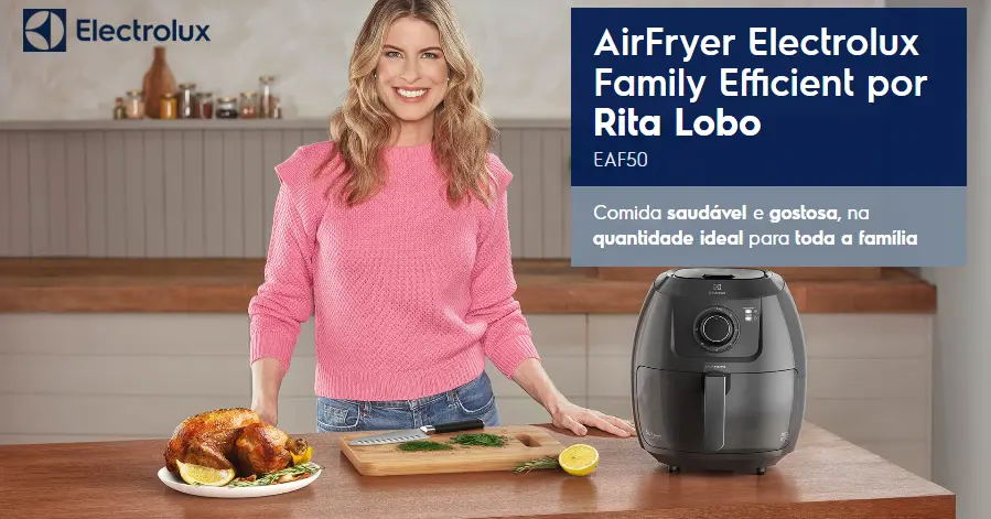 Air Fryer Fritadeira Sem Óleo Elétrica Electrolux 6,5l Family Cesto Removível Com Timer 1700w De Potência Eaf50 Grafite Efficient Por Rita Lobo - Imagem 13