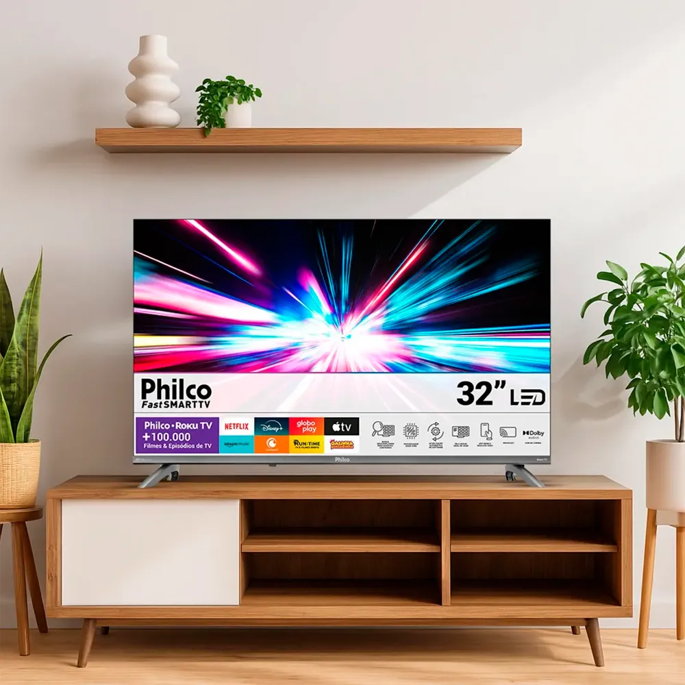Smart Tv Philco 32'' Hd Led Roku Tv Bivolt Alexa P32crb - Imagem 2