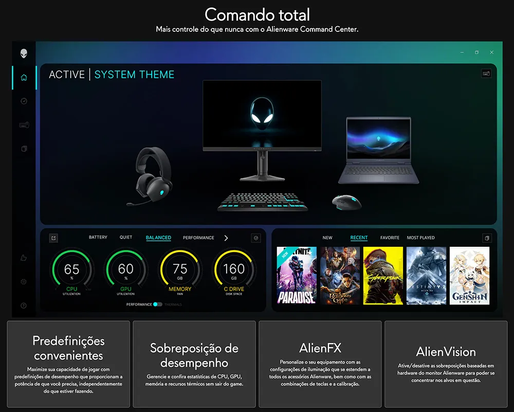 Notebook Gamer Dell Alienware C7 16gb Rtx 4050 W11 - A35 - Imagem 13