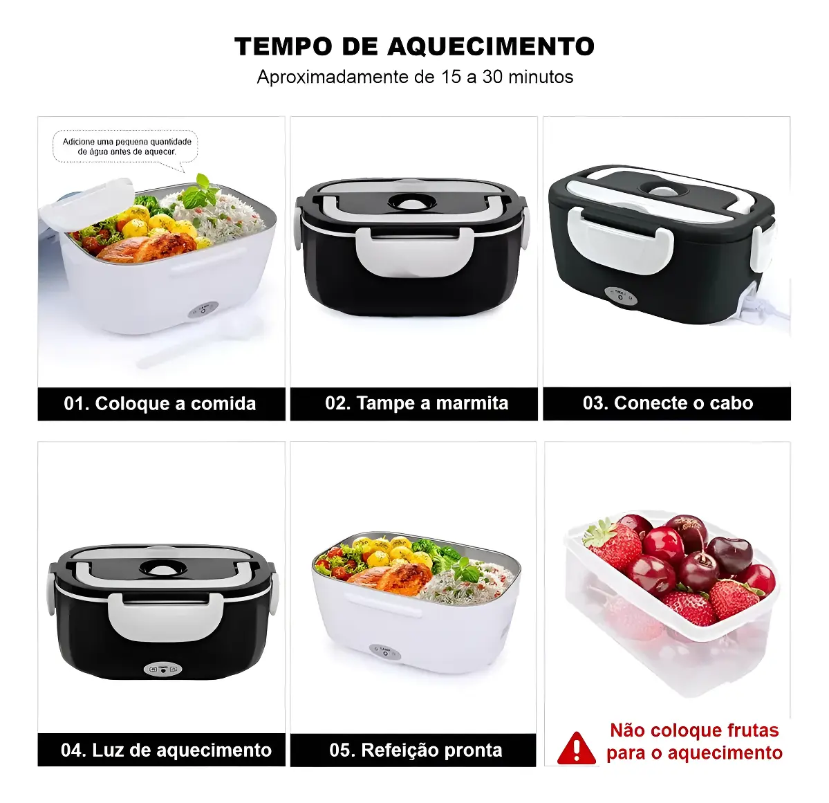 Marmita Elétrica Veicular Carro/casa 110/220 + Bolsa Termica - Imagem 5