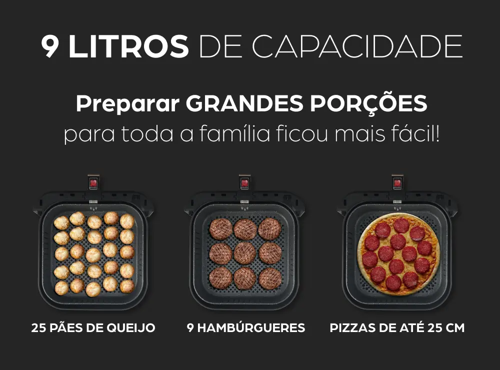 Fritadeira Elétrica 9l Wap Air Fryer Mega - Imagem 10