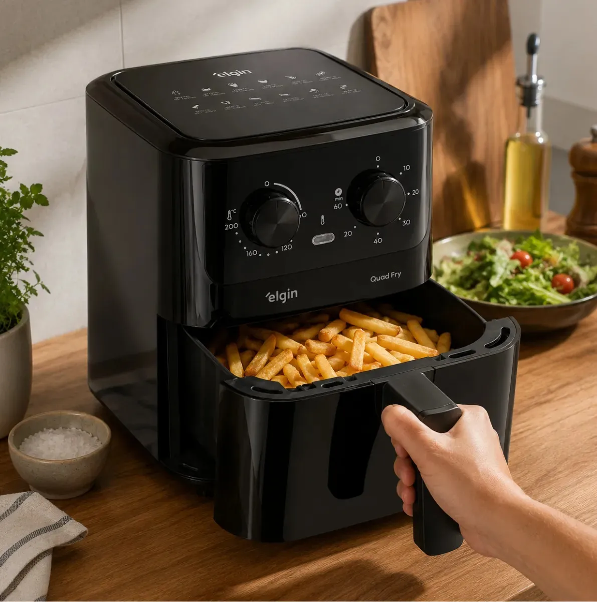 Fritadeira Elétrica Air Fryer Quad Fry Elgin 4,2 L, 1400w - Imagem 2