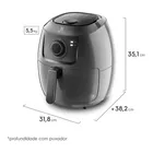 Air Fryer Fritadeira Sem Óleo Elétrica Electrolux 6,5l Family Cesto Removível Com Timer 1700w De Potência Eaf50 Grafite Efficient Por Rita Lobo - Imagem 2