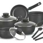 Conjunto de panelas 8 peças preto Alumínio Imperial Elegant