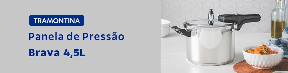 Panela De Pressão 4.5l Inox Fundo Triplo Brava Tramontina Cor Prateado - Imagem 10