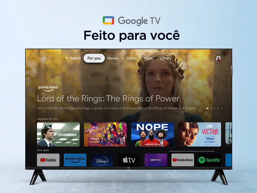 Smart TV TCL 43 Polegadas Full HD QLED S5K WiFi Bluetooth Google TV 2 HDMI HDR10 Dolby Audio 43S5K - Imagem 9