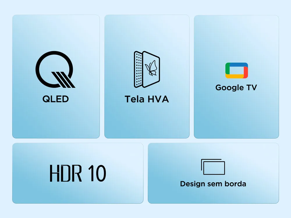 Smart TV TCL 43 Polegadas Full HD QLED S5K WiFi Bluetooth Google TV 2 HDMI HDR10 Dolby Audio 43S5K - Imagem 11