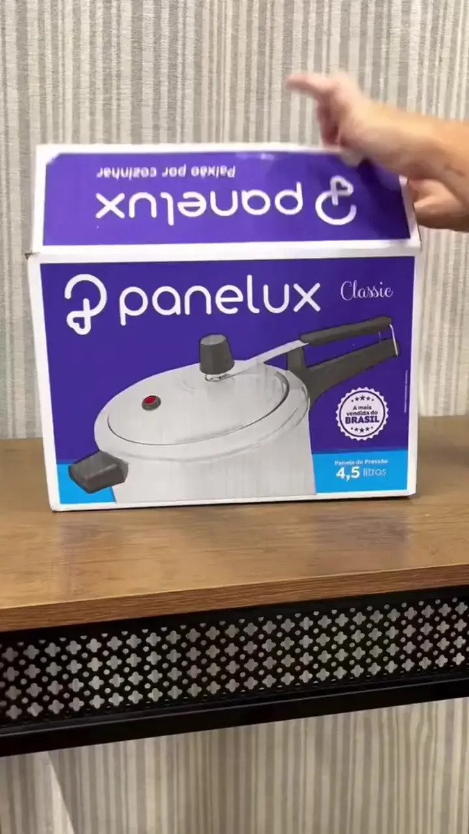 Panela de Pressão 4,5L Panelux Classic Alumínio Polido Inmetro Alça Ergonômica Fogo Médio - Imagem 2