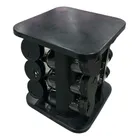 Porta-Tempero Giratório com 12 Potes de Vidro Preto - Imagem 3