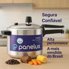 Panela de Pressão 4,5L Panelux Classic Alumínio Polido Inmetro Alça Ergonômica Fogo Médio - Imagem 5
