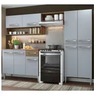 Armário de cozinha modulada completa compacta Emilly pop com armário e balcão cor rustic/preto GREM229002 - Imagem 10