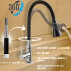 Torneira Gourmet Luxo Flexível Cozinha Bancada 2 Jatos Pia Cor Preto - Marca Camperluz - Imagem 4