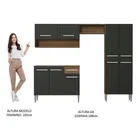 Armário de cozinha modulada completa compacta Emilly pop com armário e balcão cor rustic/preto GREM229002 - Imagem 8